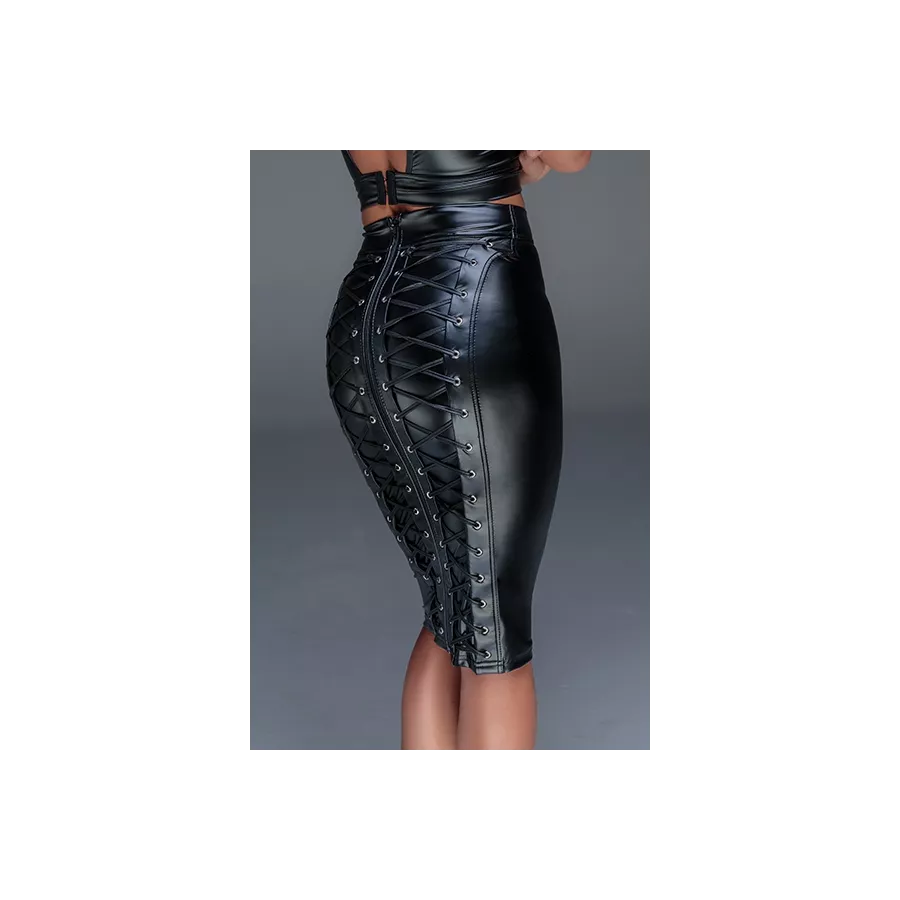 Wetlook-Bleistiftrock F152