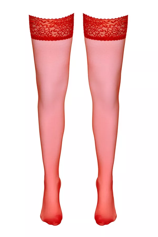 Red Self-fixing stockings