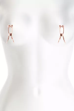 Gebundene Nippelklemmen aus Roségold