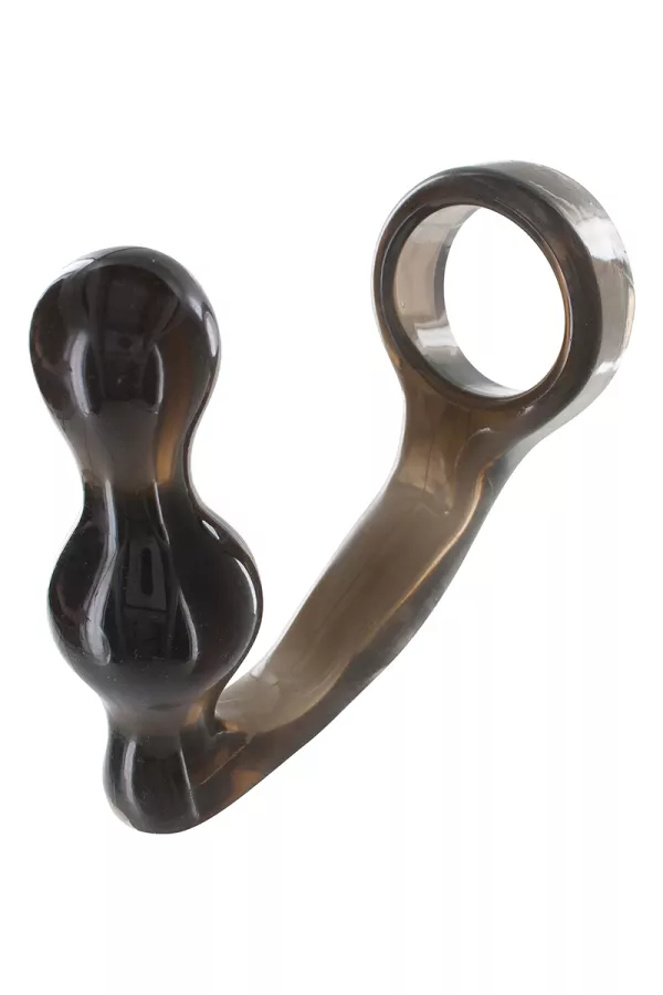 Stimulateur de prostate et cockring gris Stimulateur de prostate et cockring gris