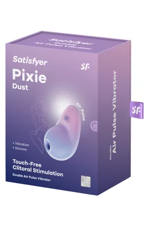 Pixie Dust gepulster Luft- und Vibrationsstimulator – Pink und Lila