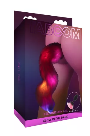 Einhorn-Analplug mit leuchtendem Schwanz