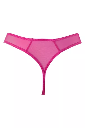 Tulle e ricami di rosa cangiante V-10258