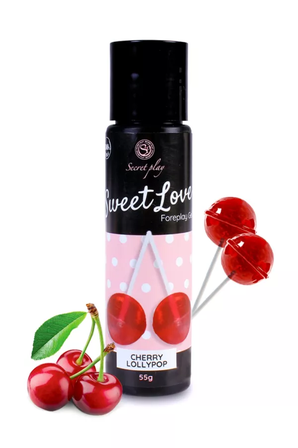 Lubrifiant comestible sucette à la cerise - 60 ml Lubrifiant comestible sucette à la cerise - 60 ml