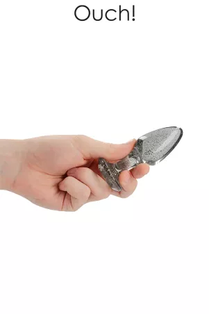 Set 3 tappi acrilici pagliati in argento