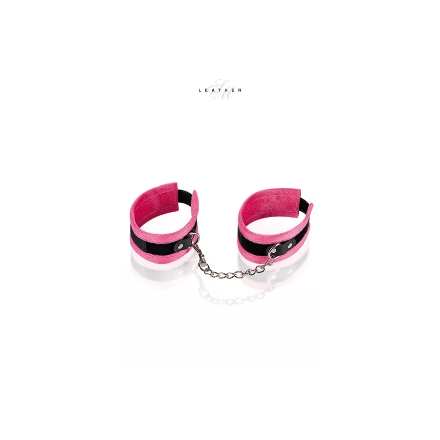 Menottes de chevilles rose et noir Menottes de chevilles rose et noir