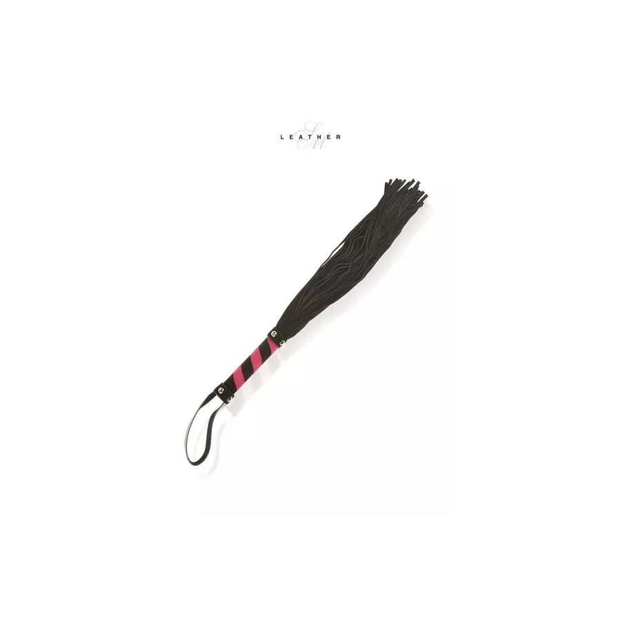 Martinet en cuir noir et rose Martinet en cuir noir et rose