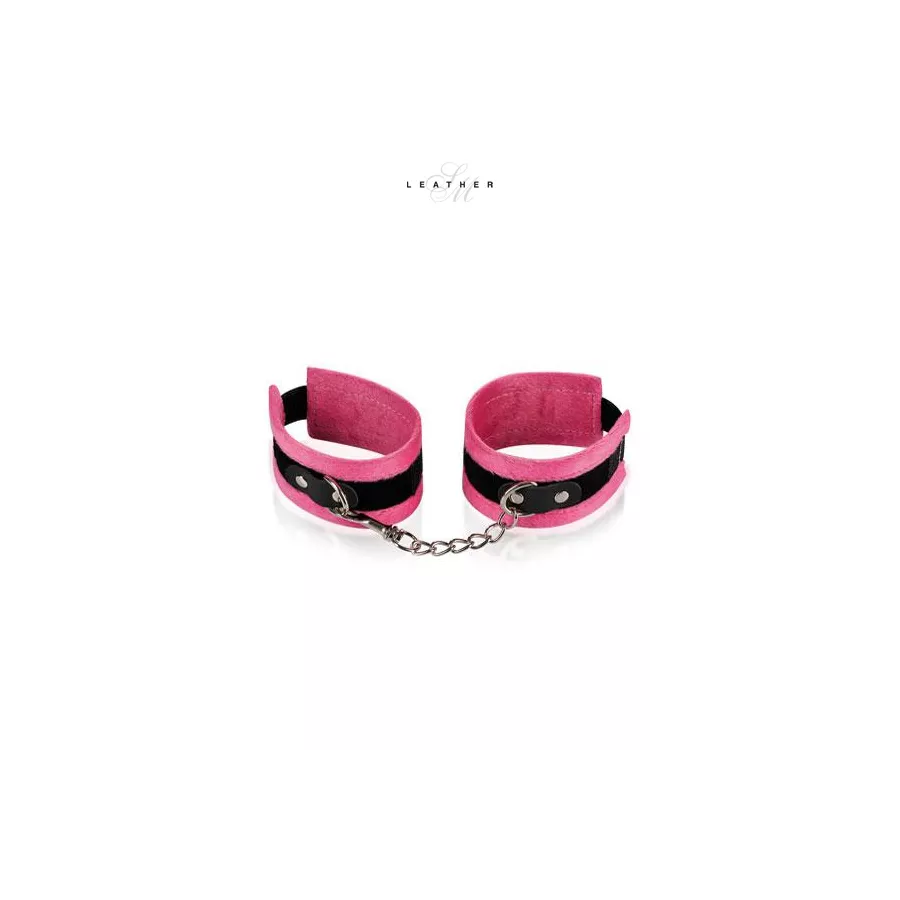 Menottes de poignets rose et noir Menottes de poignets rose et noir