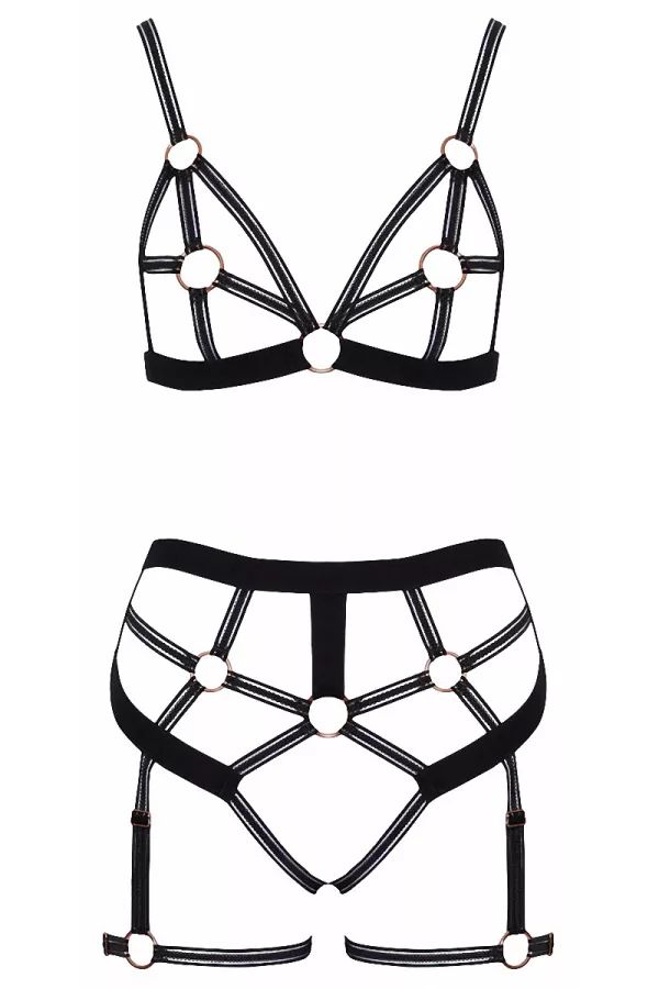 BDSM lingerie set nero