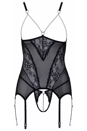 Guêpière tette nude e si apre perline e perline