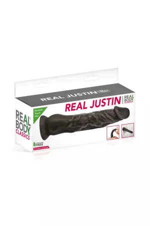 Dildo realistico 21 cm nero - Real Justin