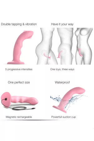 Vibro Tapping dildo wave pink