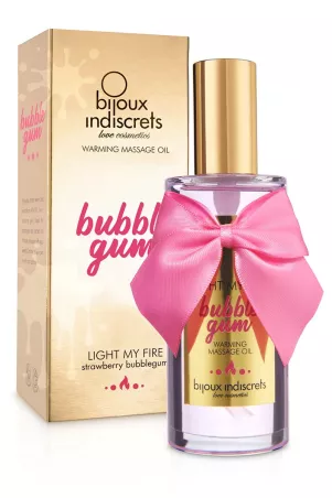Huile de massage chauffante Bubble gum - Bijoux Indiscrets