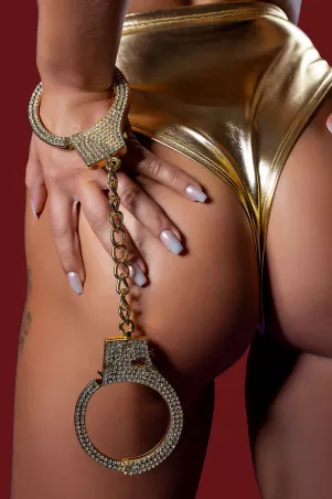 Metal gold handcuffs - Taboom - Sexshop Tentations