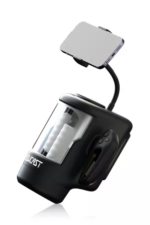 Blowcast WingXP masturbatore vista laterale con maniglie