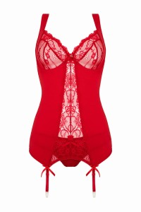Abbigliamento - Corsage "Marzia" rosso - Christine - Sexshop Tentations