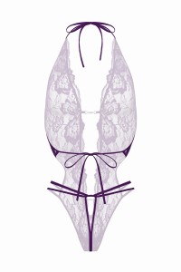 Body string ouvert Renee violet - Christine