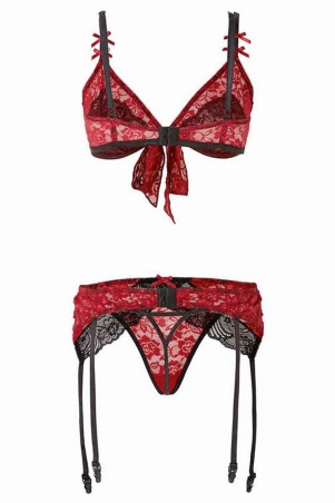 Lingerie - Set 3 pezzi "Bobbi" - Christine - Sexshop Tentations