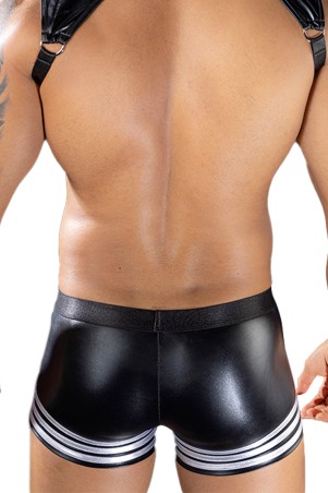 Shorty noir wetlook - J Lingerie