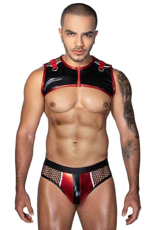 Ensemble sexy deux pièces rouge et noir - J Lingerie Ensemble sexy deux pièces rouge et noir - J Lingerie