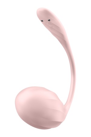 Vernetztes vibrierendes Ei Ribbed Petal rosa - Satisfyer
