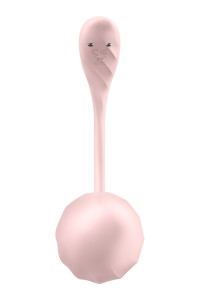 Vernetztes vibrierendes Ei Ribbed Petal rosa - Satisfyer