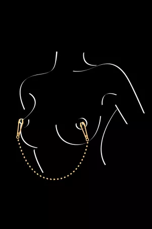 Breast clamps and silver chain