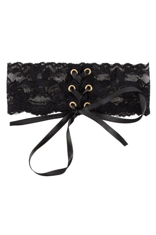 Black lace choker with lacing – Cotelli Accessories | Tentations.ch