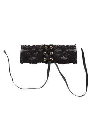 Collare in pizzo nero con laccio – Cotelli Accessories | Tentations.ch