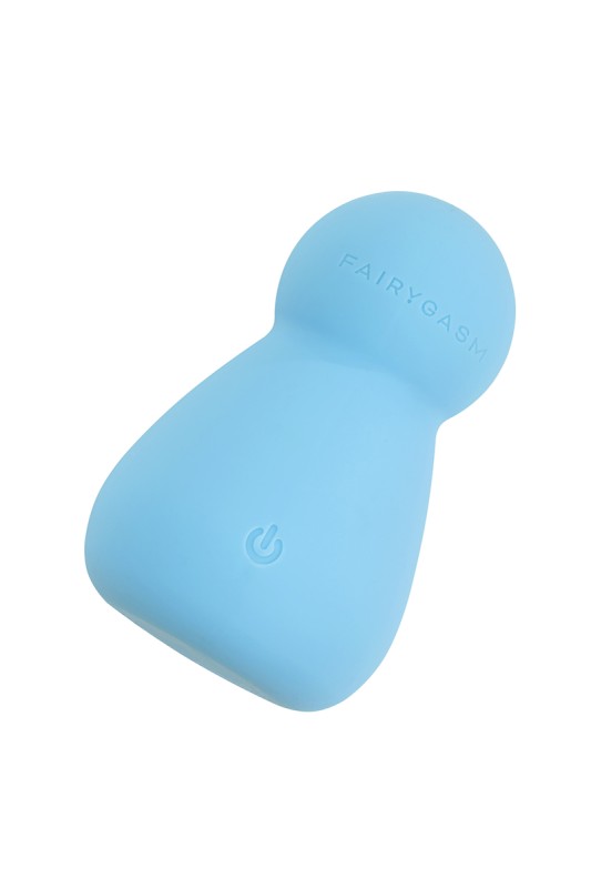 Fairygasm Applust vibrator in blue from another angle, sculpted shape
