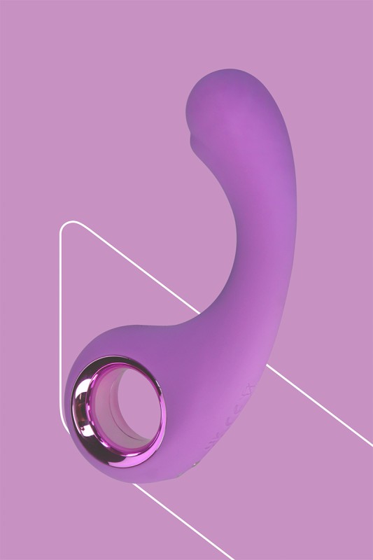 Fairygasm BraveryAward Vibrator violett aus anderer Perspektive, feine Linien