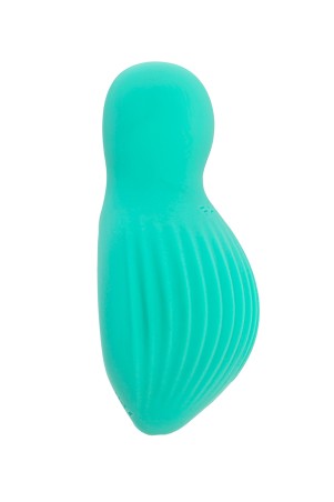 Fairygasm EnchantedDesire vibrator green shown from new angle, elegant lines