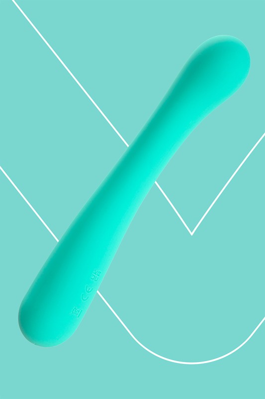 Vibromasseur FantasyEuphoria vert Fairygasm sous autre angle, détails soignés