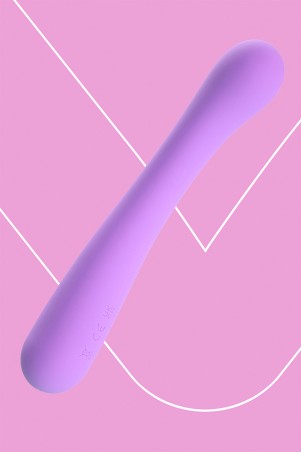 Vibromasseur FantasyEuphoria violet Fairygasm sous autre angle, détails fins