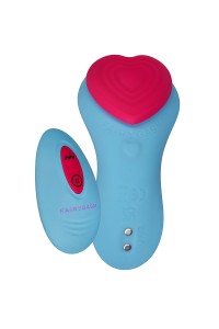 Fairygasm HeartGem remote-controlled stimulator blue, sculpted