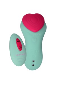 Fairygasm HeartGem remote-controlled stimulator green, sculpted
