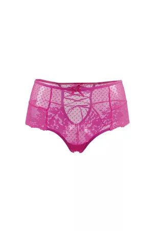 Tanga sexy rose à laçage