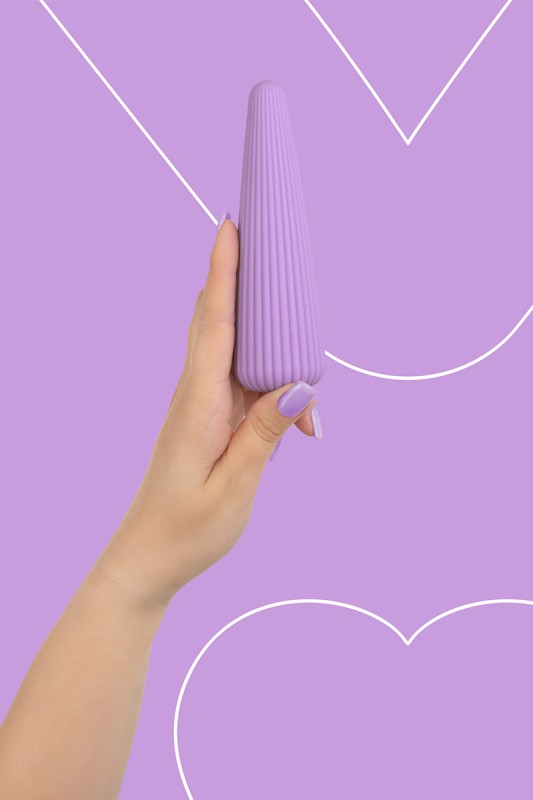 IcyCone violet Fairygasm tenu en main, texture