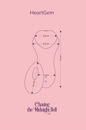 Diagram Fairygasm HeartGem stimulator green measurements