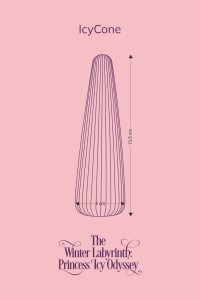 Schéma dimensions vibromasseur Fairygasm IcyCone vert