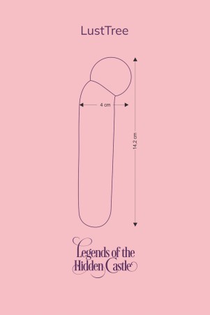 Diagram Fairygasm LustTree G-spot vibrator purple measurements