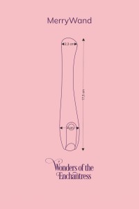 Diagram Fairygasm MerryWand G-spot vibrator purple measurements
