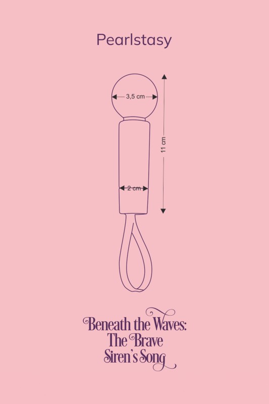 Diagram Fairygasm Pearlstasy mini vibrator green measurements