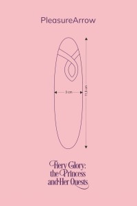 Schéma dimensions vibro Fairygasm PleasureArrow bleu