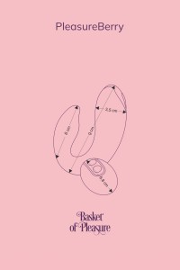 Schema misure vibratore coppie Fairygasm PleasureBerry viola