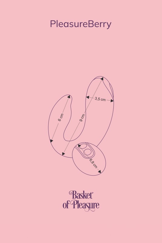 Schema misure vibratore coppie Fairygasm PleasureBerry viola