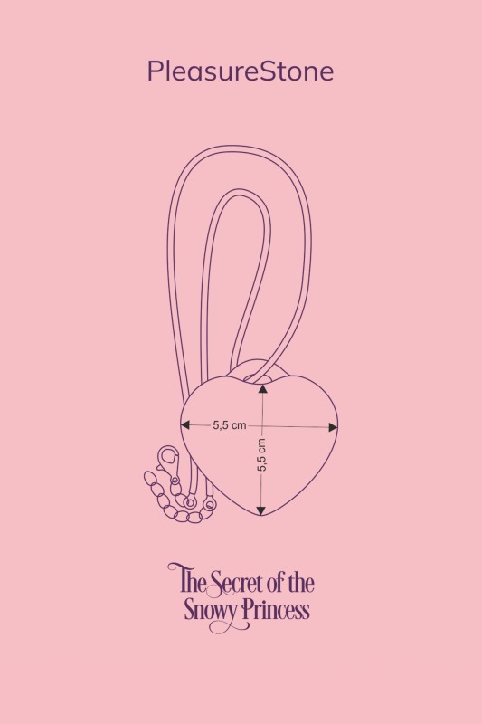 Diagram Fairygasm PleasureStone pendant stimulator purple measurements