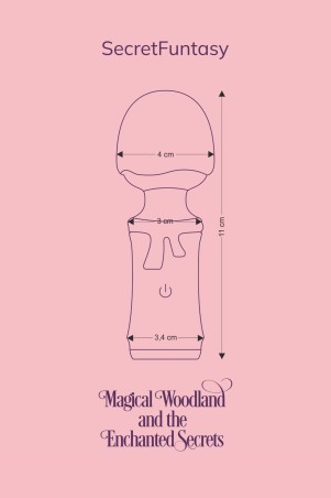 Maßzeichnung Fairygasm SecretFuntasy Mini Vibrator blau