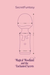 Schema misure mini vibratore Fairygasm SecretFuntasy viola