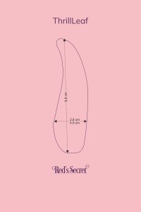 Diagram Fairygasm ThrillLeaf clitoral stimulator blue measurements